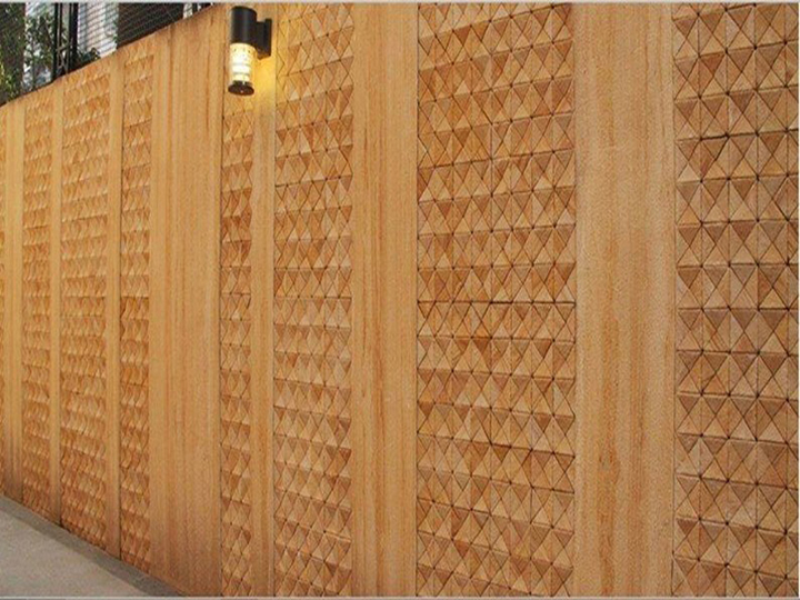 Teak Diamond Pattern Stone Mosaic Tile
